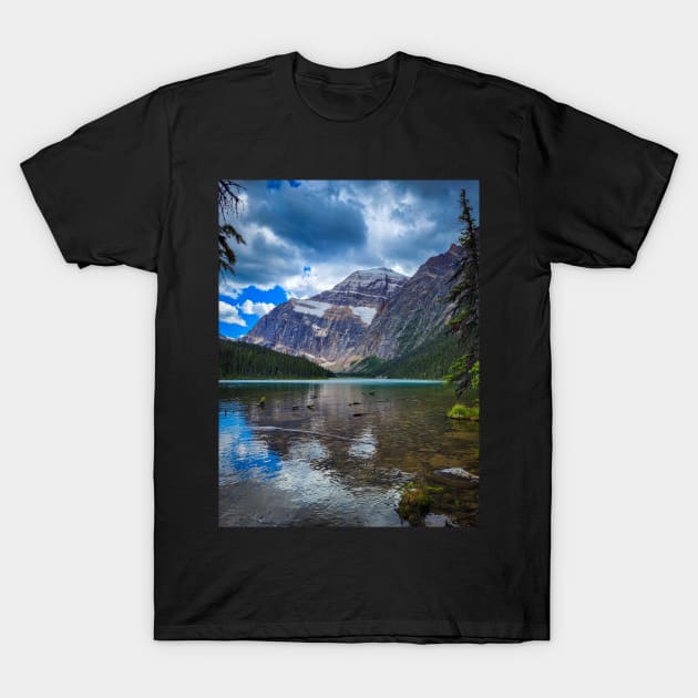 Jasper National Park Mountain Snowy Peak Photo V1 T-Shirt by Family journey with God